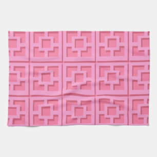 Retro Pink Trellis Kitchen Towels Theedoek