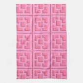 Retro Pink Trellis Kitchen Towels Theedoek (Verticaal)