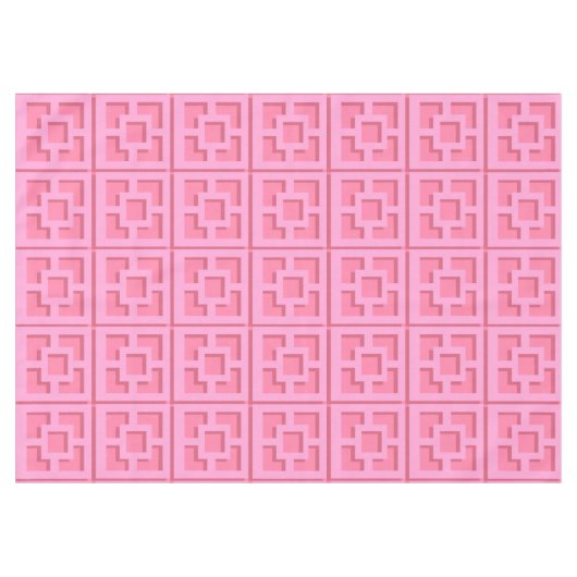Retro Pink Trellis Tablecloth Tafelkleed (Voorkant (Horizontaal))