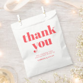 Retro Pink trendy bruiloft tas Bedankzakje (Geknipt)