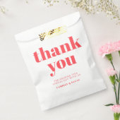 Retro Pink trendy bruiloft tas Bedankzakje (Gezegeld)