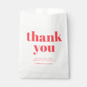 Retro Pink trendy bruiloft tas Bedankzakje (Voorkant)