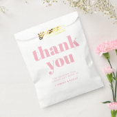 Retro Pink trendy bruiloft tas Bedankzakje (Gezegeld)