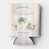 Retro Pink Wine Country Bachelorette Weekend Blikjeskoeler (Voorkant)