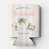 Retro Pink Wine Country Bachelorette Weekend Blikjeskoeler (Achterkant)