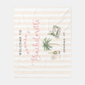 Retro Pink Wine Country Bachelorette Weekend Fleece Deken (Voorkant)