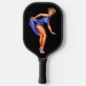 RETRO PINKUP MEISJE PICKLEBALL PADDLE (Achterkant)