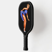 RETRO PINKUP MEISJE PICKLEBALL PADDLE (Links)
