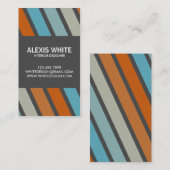 Retro Pinstripe - Stijl 5 Visitekaartje (Voorkant / Achterkant)