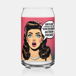 Retro Pinup_ Actie verpakt Blikvorm Glas