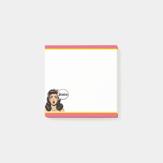 Retro Pinup_ Actie verpakt Post-it® Notes (Voorkant)
