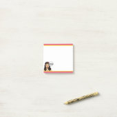 Retro Pinup_ Actie verpakt Post-it® Notes (Op bureau)