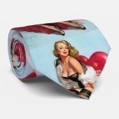  Retro Pinup Art Pin Up Girl Stropdas (Opgerold)