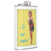 Retro Pinup  Cheesecake Meisje Witte Hip Heupfles (Rechts)