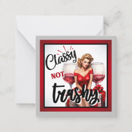 Retro Pinup Classy niet Trashy Notitiekaartje