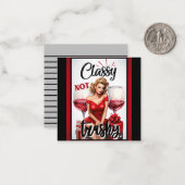 Retro Pinup Classy niet Trashy Notitiekaartje (Voorkant / Achterkant in situ)