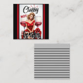 Retro Pinup Classy niet Trashy Notitiekaartje (Voorkant / Achterkant)