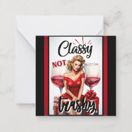 Retro Pinup Classy niet Trashy Notitiekaartje