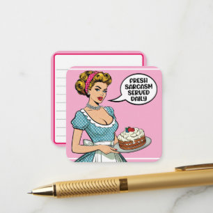 Retro Pinup_ dagelijks geserveerd Informatiekaartje