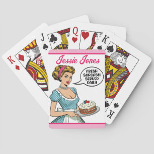 Retro Pinup_ dagelijks geserveerd Pokerkaarten