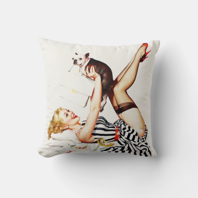 Retro pinup decor kussen (Voorkant)
