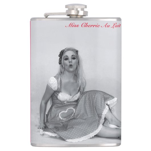 Retro  Pinup Girl Art Hip Flask Drink Heupfles (Voorkant)