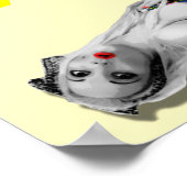 Retro Pinup Girl Art Nostalgisch  landschap Poster (Hoek)