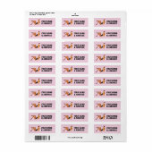 RETRO PINUP GIRL CHRISTMAS RETURN ADDRESS LABELS (Full Sheet)