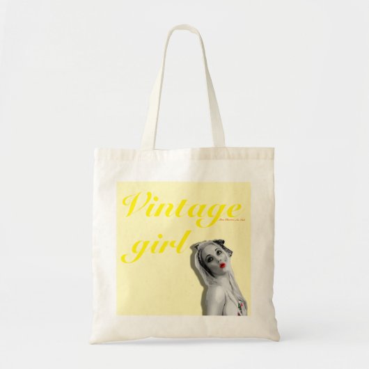Retro Pinup Glamour Meisje Shopper Bag Tote Bag (Voorkant)