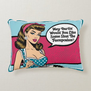 Retro Pinup_ Hey Darlin Accent Kussen