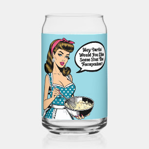 Retro Pinup_ Hey Darlin Blikvorm Glas