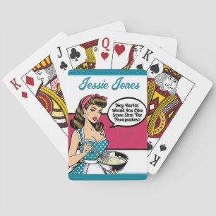 Retro Pinup_ Hey Darlin Pokerkaarten