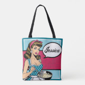 Retro Pinup_ Hey Darlin Tote Bag (Achterkant)