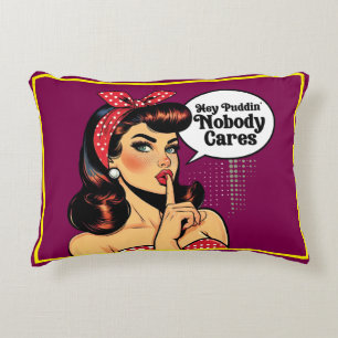 Retro Pinup_ Hey Pudding Accent Kussen