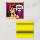 Retro Pinup_ Hey Pudding Notitiekaartje (Voorkant / Achterkant)