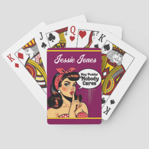 Retro Pinup_ Hey Pudding Pokerkaarten
