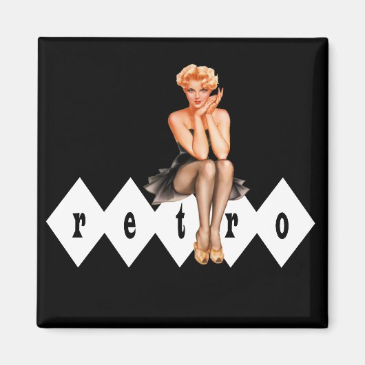 Retro Pinup Magneet (Voorkant)
