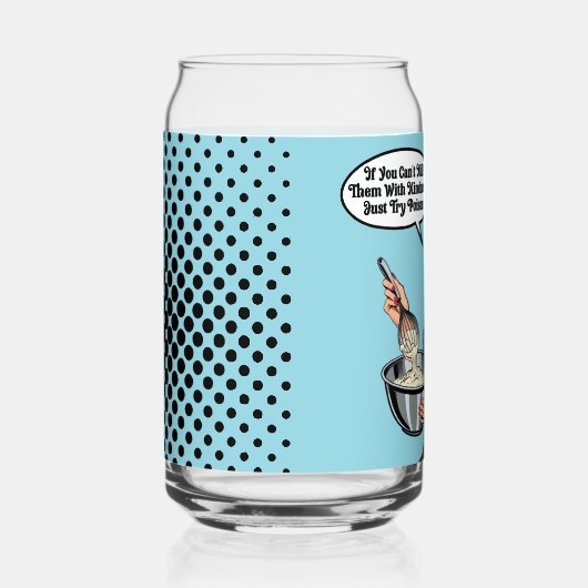 Retro Pinup_ met vriendelijkheid Blikvorm Glas (Rechts)