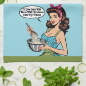Retro Pinup_ met vriendelijkheid Theedoek (Gevouwen)