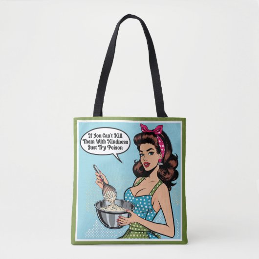 Retro Pinup_ met vriendelijkheid Tote Bag (Voorkant)