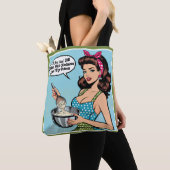 Retro Pinup_ met vriendelijkheid Tote Bag (Dichtbij)