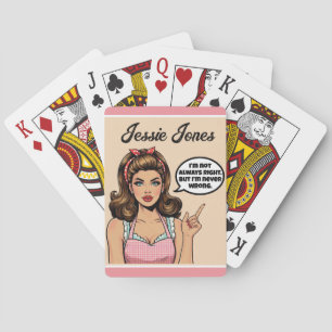 Retro Pinup_ Niet verkeerd Pokerkaarten