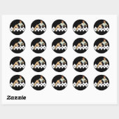 Retro Pinup Ronde Sticker (Vel)