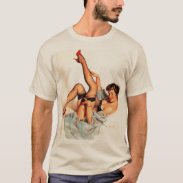 Retro pinup sexy meisje t-shirt