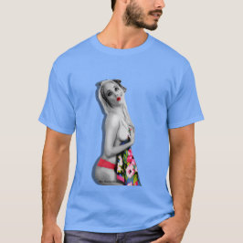 Retro Pinup Tropische Tiki Glamour Girl Art T-shirt