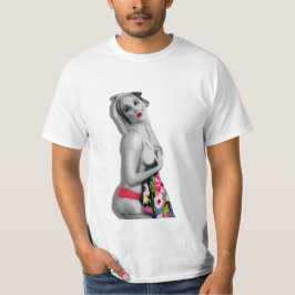 Retro Pinup Tropische Tiki Glamour Meisje T-shirt