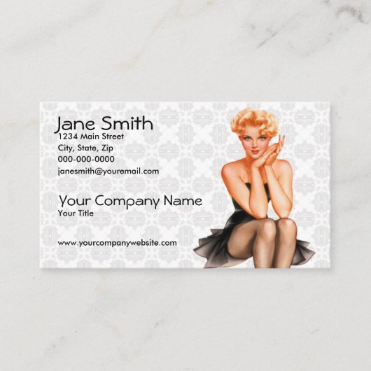 Retro Pinup Visitekaartje (Voorkant)