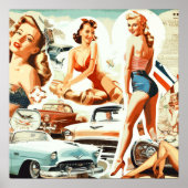 Retro Pinups Collage Poster (Voorkant)