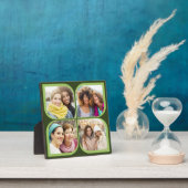 Retro Pinwheels Petal 4 Foto Collage Green Fotoplaat (Insitu)