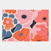 Retro pioenbloem inpakpapier vel (Voorkant)